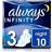 Always Infinity Night Sanitary Towels with Wings 10 Pads 10-pack