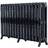 Arroll Montmartre Black Silver 3 Column Radiator, W1234mm H760mm