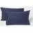 Homescapes Navy Cotton Pillowcases Thread Count, 2 Pillow Case Blue