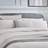Bedeck of Belfast Fine Linens Andaz Kingsize Duvet Cover Grey, Silver