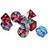 Sirius Dice SDZ000405 Watermelon Dice with Silver Numbers 7 Piece