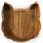 Rosewood Wooden Cat Shaped Bowl 420Ml