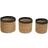 Premier Housewares Set Three Natural Black Basket