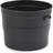 Whitefurze Round Plastic Planter Black Pot Container Blacksmith