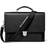 Aspinal of London Mens Full-Grain Leather Black City Laptop Briefcase