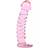 Textured Pink Glass Dildo