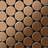 Alloy Alloy - Mosaic tile massiv metal Titanium Amber brushed copper 1.6mm thick