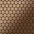 Alloy Alloy - Mosaic tile massiv metal Titanium Amber brushed copper 1.6mm thick Dollar-Ti-AB