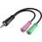 Hama 4-pin 3.5mm - 2 x 3-pin 3.5mm M-F 0.2m