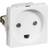 Schneider Electric LK Fuga stikkontakt med jord, 1 modul - hvid