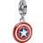 Pandora Marvel The Avengers Captain America Shield Dangle Charm - Silver/Red/White/Blue