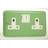 Varilight Pastel 2 Gang 13A Switched Socket Beyrl Green XY5W.BG