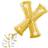 Amscan Letter X Supershape Gold Foil Balloon 34/86cm P50