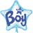 Amscan Foil Balloons Blue Baby Boy Star