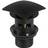 Deante (Slotted) Click-Clack Square Push Button Waste Plug Sink Basin Black Powder Coated