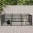 vidaXL Dog Kennel Steel 5.63 mÂ² - Black