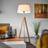 Lucande Thea White/Oak Golvlampa