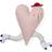 ferm LIVING Heart Komplet pyntepude Pink (44x32cm)