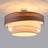 Lindby Melia Grey-Brown/White/Grey/Chrome Takplafond