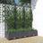 vidaXL plantekasse med espalier 120x40x121,5 PP mørkegrå