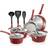 NutriChef Lines Pattern Cookware Set with lid 11 Parts