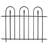 None Triple Arch Finial Fence Section Black