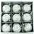 Premier Set of Nine White Baubles 6cm Christmas Tree Ornament