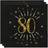 Santex Servetter 80 År Birthday Party Guld