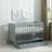 MCC Direct Grey Wooden Baby Cot Bed & Rollaway Drawer & Aloe Vera Water Repellent Mattress 26x48"