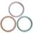 Mushie Pearl Teething Bracelet bitring Lilac/Cyan/Soft Peach 3 st