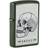 Zippo Literary Skull Design Green Matte Pocket Lighter