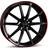 Borbet LX18 BLACK GLOSSY RIM RED 8x18 ET:40