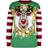 Ugly Christmas Sweater Reindeer Wreath Christmas Jumper - Multicolour