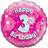 Oaktree 18 Inch Happy 3rd Birthday Pink Holographic Balloon