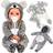 (Grey And Blue Clothes Set) The Magic Toy Shop 20" Baby Doll Clothes 2 Outfit Sets