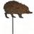 Poppyforge LTD Hedgehog On Stake Black