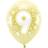 PartyDeco 9 Års Balloner 6 Stk