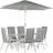 Venture Design Home - Matgrupp Brekki inc. Parasoll Matgrupp, 1 Bord inkl. 6 Stolar