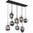 Globo Lighting Blacky Black/Smoke Pendant Lamp 120cm