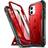 Poetic Revolution Case for iPhone 12 iPhone 12 Pro 6.1 Inch Heavy Duty Full Body Cover with Kickstand Red