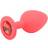 Medium Red Jewelled Silicone Butt Plug