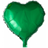 Globos Hjerteformet Folieballon, Grøn