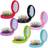 6 PCS Round Travel Hair Brush with Mirror Folding Pocket Hair Brush Mini