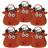 Reindeer Felt Christmas Treat Bags, Set of 6 Small Gift Bags, 5.25 inch by 6.75 inch, for Children Holiday Parties Teachers Decorations