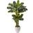 Nearly Natural Double Stalk Banana Tree In White Planter Artificial Plant