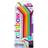 HIC Joie Rainbow Reusable Silicone Straws with Cleaning Brush, Set of 6