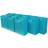 OccasionAll- Small Turquoise Solid Teal Paper Gift Bags with Handles for Birthday Parties 12 Pcs 6x3x7.5