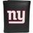 Siskiyou FLTR090 Male NFL New York Giants Leather Tri-fold Logo Large Wallet