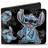 Buckle-Down Disney Wallet Bifold Stitch Poses Hibiscus Sketch Black Grays