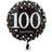 Amscan Black & Gold 100th Birthday Standard Foil Balloons S40